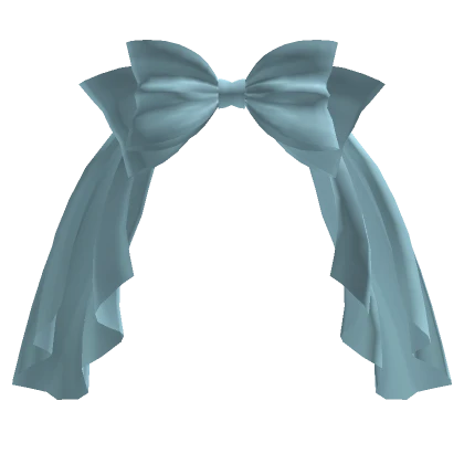 Majestic Draped Hair Bow in Baby Blue