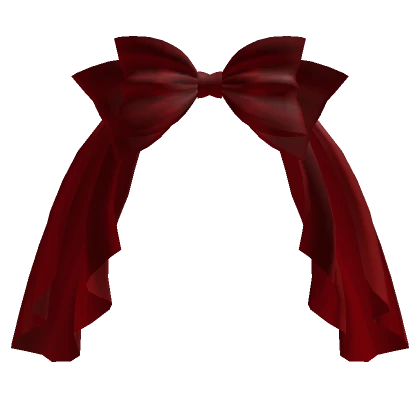 Majestic Draped Hair Bow in Red