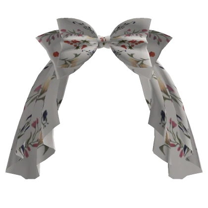 Majestic Draped Hair Bow in Floral