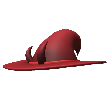 Red Witch Nightmare Hat w/ Horns