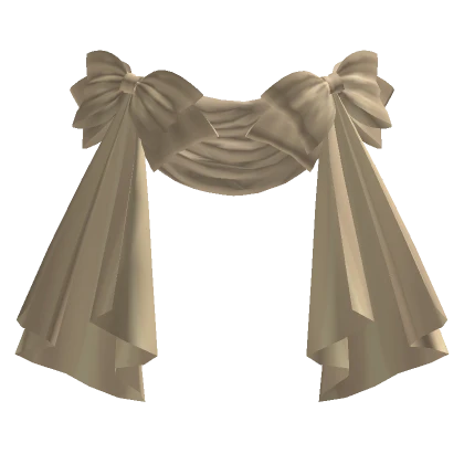 Front Draped Curtain Bustle in Beige