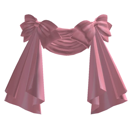 Front Draped Curtain Bustle in Pink