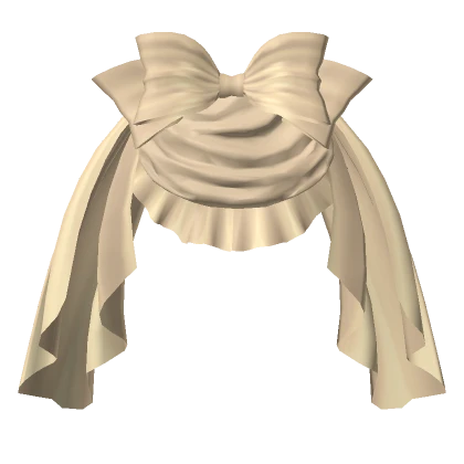 Back Bustle Draped Bow in Beige