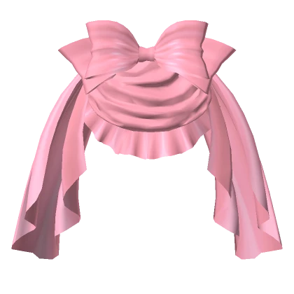 Back Bustle Draped Bow in Pink