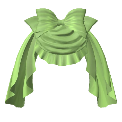 Back Bustle Draped Bow in Green