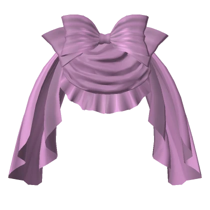 Back Bustle Draped Bow in Purple