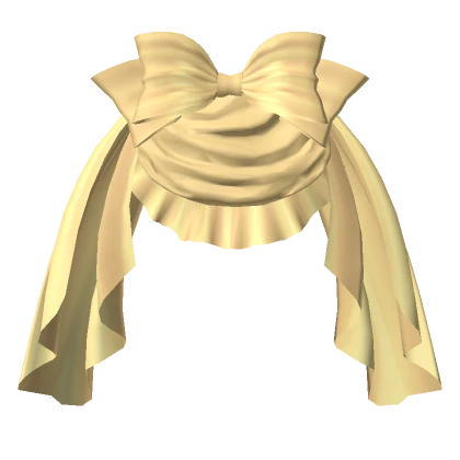 Back Bustle Draped Bow in Yellow