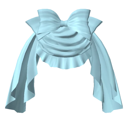 Back Bustle Draped Bow in Baby Blue