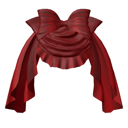 Back Bustle Draped Bow in Red