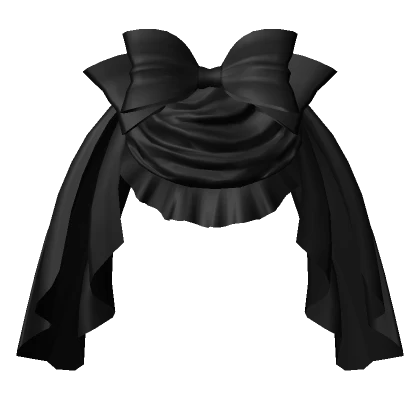 Back Bustle Draped Bow in Black