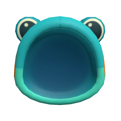 Plush Frog Hood - Blue