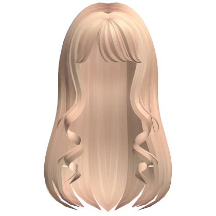 Curly & Straight Hair w/Bangs (Blonde)