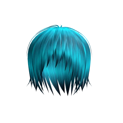 Cyan Unkept Vkei Goth Emo Hair