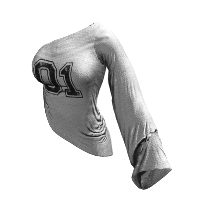 ʚ♡ɞ Y2K Asymmetrical White Jersey Top