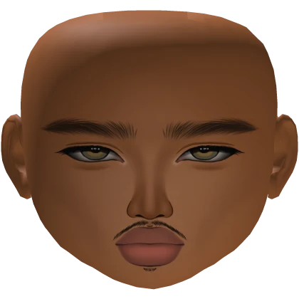 Boy Face Male Mesh Makeup Mustache green eyes Masc