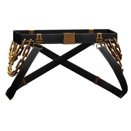 Chained Suspenders - Gold