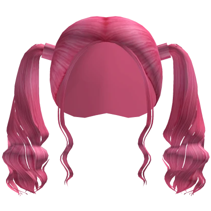 3.0 Hot Pink Wavy Pigtails