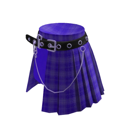 Punk Goth Plaid Skirt Violet