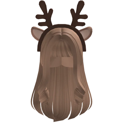 Wavy Layered Hair w/ Christmas Headband (Milktea)