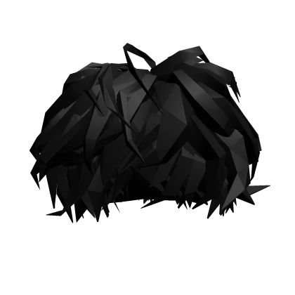 Messy Fluffy Black Hair v3