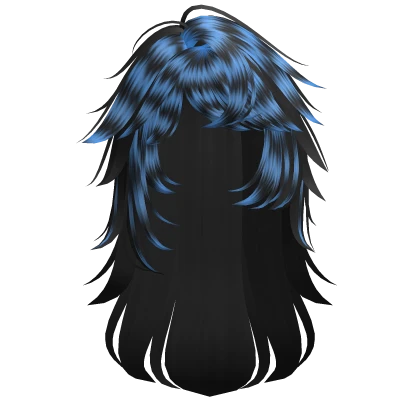 Messy Scene Emo Punk Spiky Hair in Black & Blue