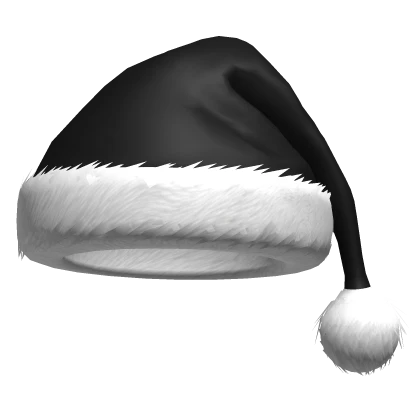 Santa Hat Black Christmas Beanie New Year Holiday