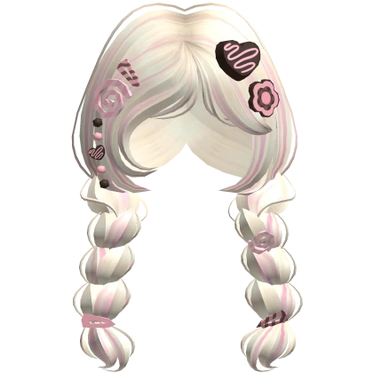 ♡ igari mori kei chocolate girl braids (beige)