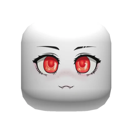 🧛Red Anime Vampire Face - White Skin Tone