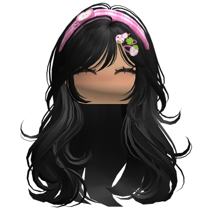 Black Mori Kei Igari Hair w/ Cute Blush Face