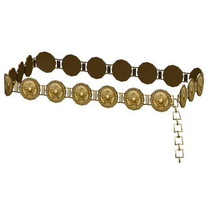 (1.0) Luxurious Gold Metal Coin Chain Belt