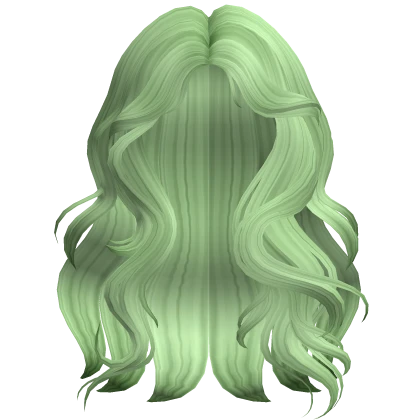Super Fluffy Wavy Long Hairstyle in Fairy Green
