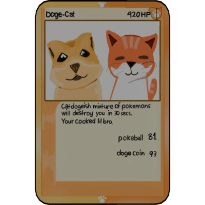 Doge-Cat Trading Card [USE CODE: CATORDOGE]