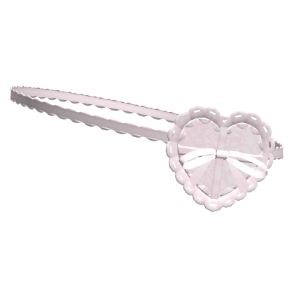 cute lace heart eyepatch / baby pink