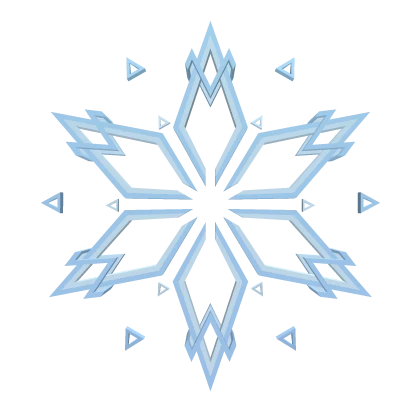 Pastel Blue White Snowflake Halo Aura