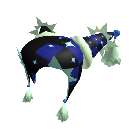 Solar jester hat || Blue checkers