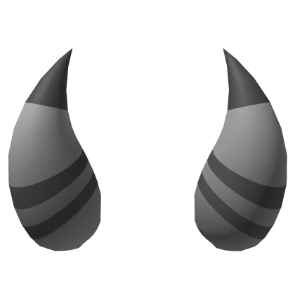 Small gray demon horns