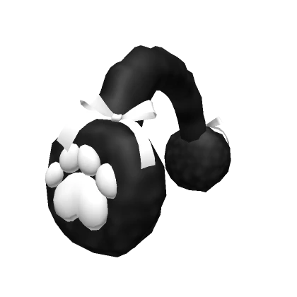 Chunky Teddy Earmuffs black and white