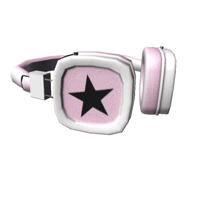 Y2K Pink n White On Neck Headphones 3.0