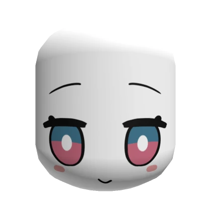 Cartoony Kawaii Smiling Face (Mismatched)