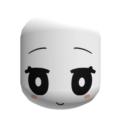 Cartoony Kawaii Smiling Face (Black)