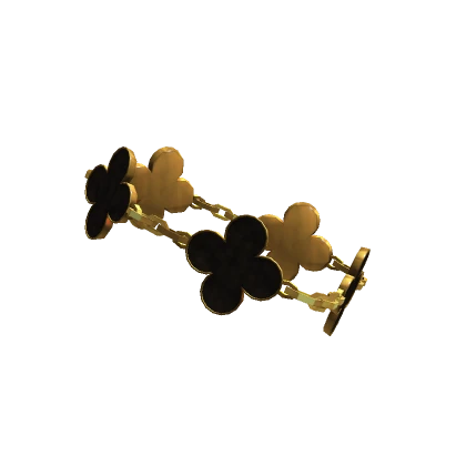 3.0 Clover Bracelet - Black Onyx Gold