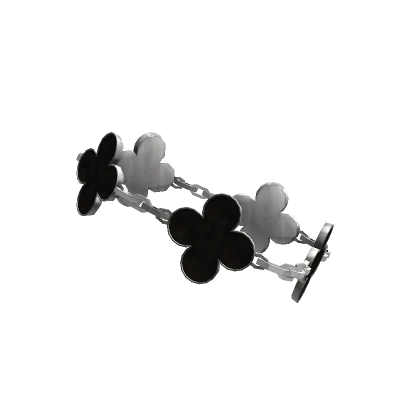 3.0 Clover Bracelet - Black Onyx Silver