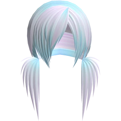 pastel messy scene low pigtails