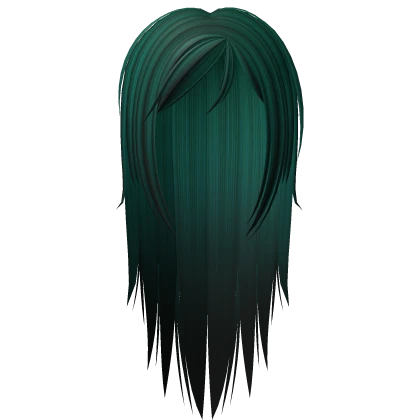 Long Wispy Emo Hair in Teal Korblox