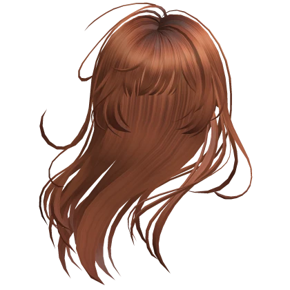 Ginger Wind-Blown Long Anime Hair