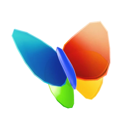 Frutiger Aero Butterfly Clip