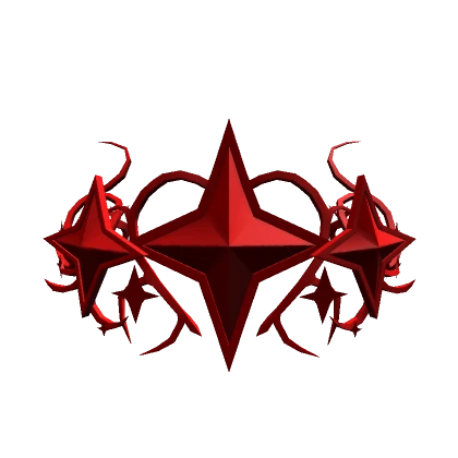 Red Sparkle Cyber Sigil Crown