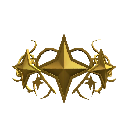 Gold Sparkle Cyber Sigil Crown