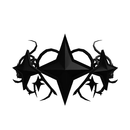 Black Sparkle Cyber Sigil Crown