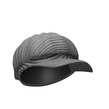 Grey Y2K Crochet Wool Cap